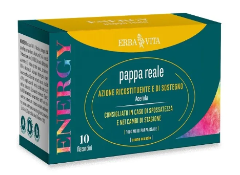 Erba Vita Energy Pappa Reale Integratore Energetico Naturale 10 flaconcini da 12 ml